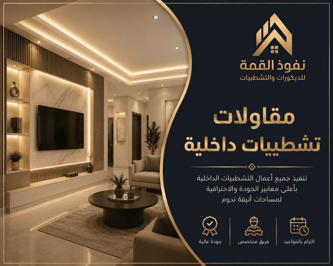 مقاولات تشطيبات داخلية في الرياض